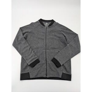 Cuffy's Cape‎ Cod Sweatshirt Mens Large Gray/Black Full Zip Preppy Pockets